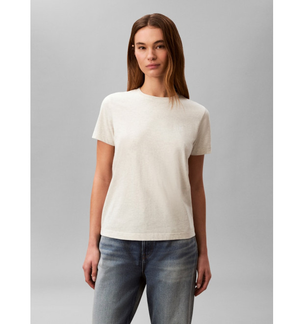 Calvin Klein Jeans bavlnené tenšie tričko béžové