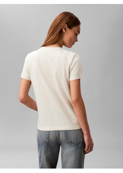 Calvin Klein Jeans bavlnené tenšie tričko béžové