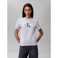 Calvin Klein tričko Monogram Logo modré