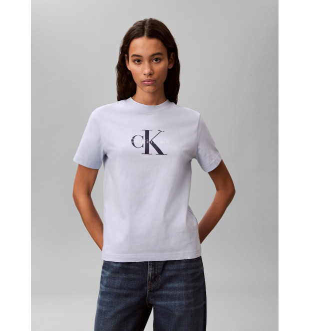 Calvin Klein tričko Monogram Logo modré