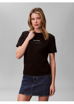 Calvin Klein tričko minimalistické logo čierne