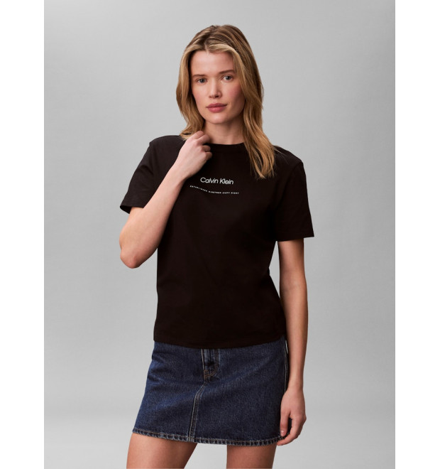 Calvin Klein tričko minimalistické logo čierne Calvin Klein tričko minimalistické logo čierne