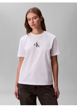 Calvin Klein Jeans bavlnené tričko biele