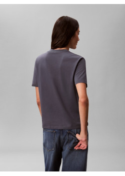 Calvin Klein tričko s metalickou potlačou sivé