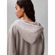 Calvin Klein cropped mikina na zips sivá Calvin Klein cropped mikina na zips sivá