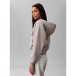 Calvin Klein cropped mikina na zips sivá Calvin Klein cropped mikina na zips sivá