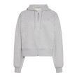 Calvin Klein cropped mikina na zips sivá Calvin Klein cropped mikina na zips sivá