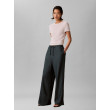 Calvin Klein Jeans široké ľanové nohavice modré Calvin Klein Jeans široké ľanové nohavice modré