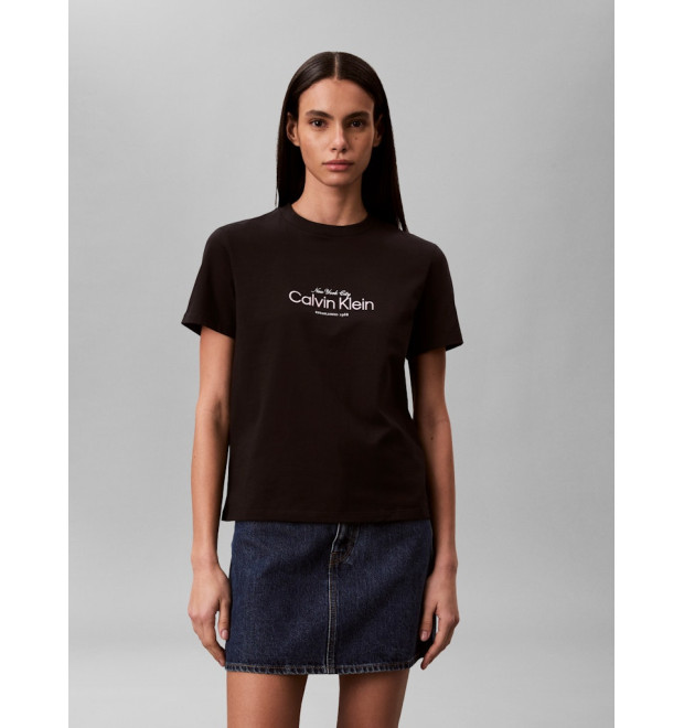 Calvin Klein tričko NYC Logo čierne