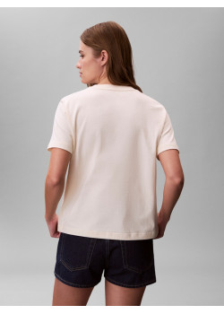 Calvin Klein tričko lettering logo béžové