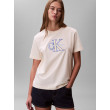 Calvin Klein tričko lettering logo béžové Calvin Klein tričko lettering logo béžové