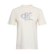 Calvin Klein tričko lettering logo béžové Calvin Klein tričko lettering logo béžové