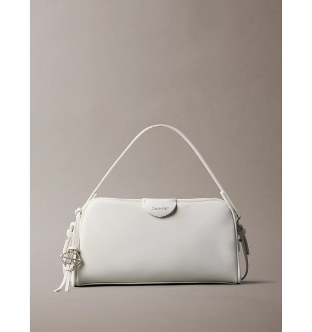 Calvin Klein kabelka Emblem Trio camera biela