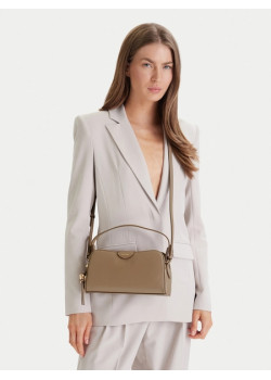Calvin Klein kabelka Emblem Trio camera hnedá