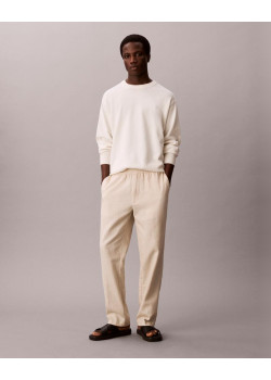 Calvin Klein pánske nohavice so sťahovaním v páse biele