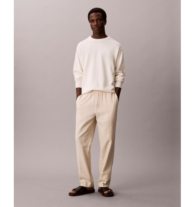 Calvin Klein pánske nohavice so sťahovaním v páse biele Calvin Klein pánske nohavice so sťahovaním v páse biele