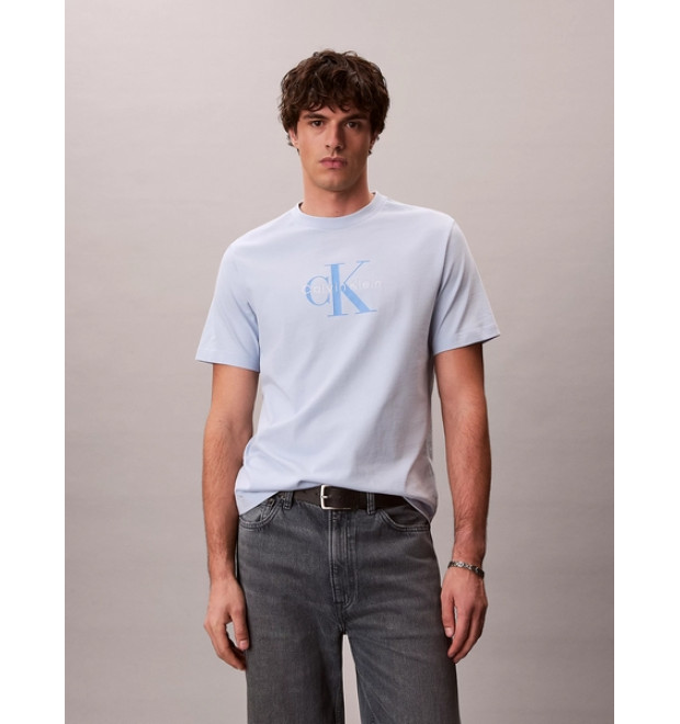 Calvin Klein Jeans bavlnené tričko s logom červené