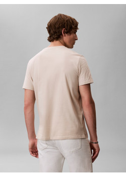 Calvin Klein tričko Monogram Logo béžové