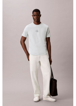 Calvin Klein tričko Monogram Logo zelené