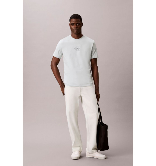 Calvin Klein tričko Monogram Logo zelené