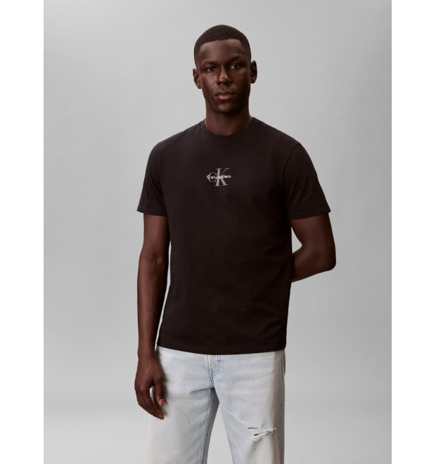 Calvin Klein tričko Monogram Logo čierne Calvin Klein tričko Monogram Logo čierne