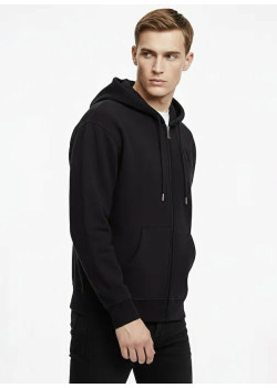 Calvin Klein Jeans pánska oversized mikina na zips čierna