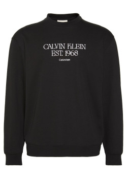 Calvin Klein Jeans pánska mikina s logom čierna