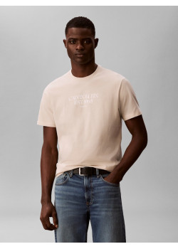 Calvin Klein Jeans tričko s potlačou béžové