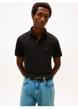 Tommy Hilfiger 1985 Slim Fit pánske polo tričko čierne
