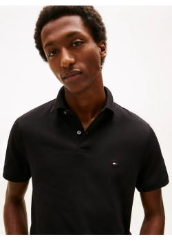 Tommy Hilfiger 1985 Slim Fit pánske polo tričko čierne