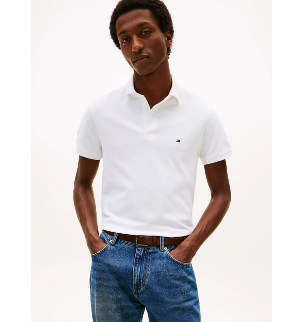 Tommy Hilfiger 1985 Slim Fit pánske polo tričko biele Tommy Hilfiger 1985 Slim Fit pánske polo tričko biele
