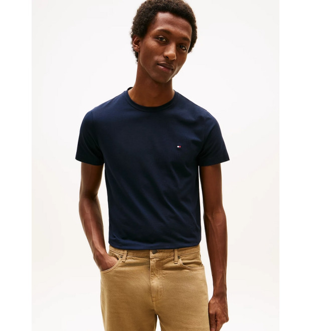 Tommy Hilfiger pánske tričko z elastickej bavlny modré Tommy Hilfiger pánske tričko z elastickej bavlny modré