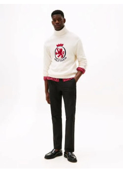 Tommy Hilfiger Denton Flex pánske rovné Chinos nohavice čierne