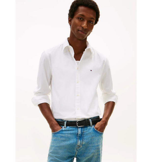 Tommy Hilfiger pánska košeľa z popelínu biela Tommy Hilfiger pánska košeľa z popelínu biela