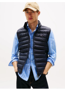 Tommy Hilfiger pánska skladacia prešívaná vesta modrá