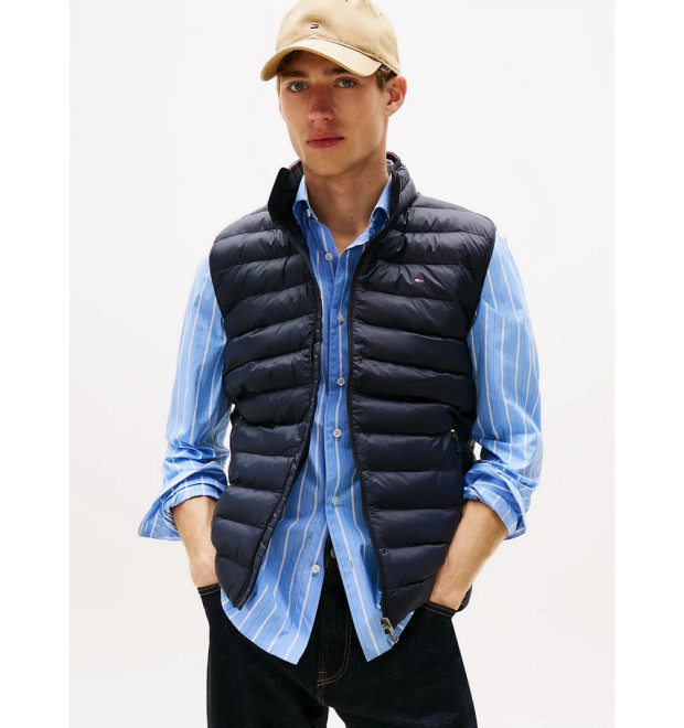 Tommy Hilfiger pánska skladacia prešívaná vesta modrá Tommy Hilfiger pánska skladacia prešívaná vesta modrá