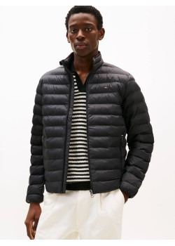 Tommy Hilfiger pánska skladacia prešívaná bunda čierna