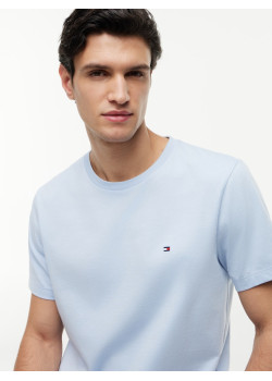 Tommy Hilfiger pánske tričko s jemnou výšivkou svetlomodré