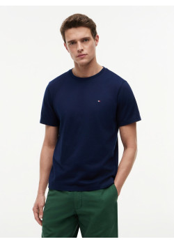 Tommy Hilfiger pánske tričko s jemnou výšivkou tmavomodré