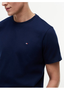 Tommy Hilfiger pánske tričko s jemnou výšivkou tmavomodré