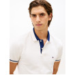 Tommy Hilfiger polokošeľa s kontrastným golierom biela