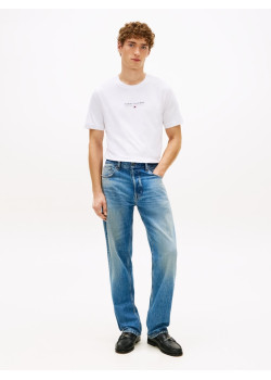 Tommy Hilfiger pánske tričko s logom Regular Fit biele