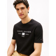 Tommy Hilfiger pánske tričko Reg s logom čierne Tommy Hilfiger pánske tričko Reg s logom čierne