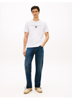 Tommy Hilfiger pánske tričko s logom biele