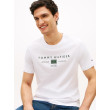 Tommy Hilfiger pánske tričko s logom biele Tommy Hilfiger pánske tričko s logom biele