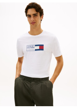 Tommy Hilfiger pánske tričko s NYC logom biele