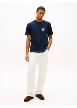 Tommy Hilfiger tričko s vyšívaným logom Regular modré