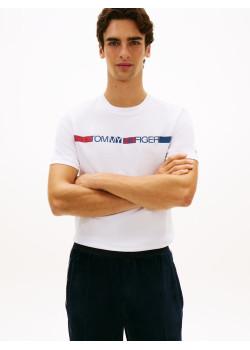 Tommy Hilfiger pánske tričko Brand Love biele