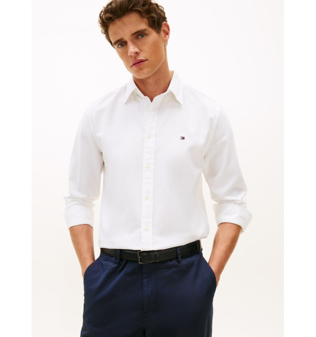 Tommy Hilfiger košeľa TH Flex Dobby biela