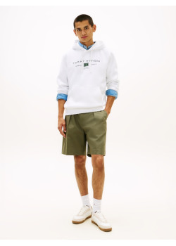 Tommy Hilfiger mikina s kapucňou Logo Terry biela